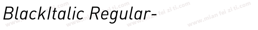BlackItalic Regular字体转换